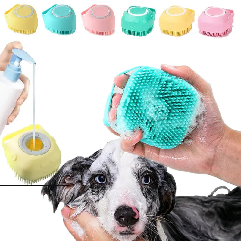 Bathroom Puppy Big Dog Cat Bath Massage Gloves